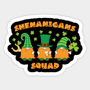 Shenanigans Squad Gnomies Patrick's Day Sticker